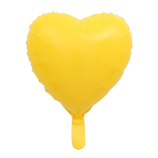 Picture of PASTEL YELLOW HEART FOIL BALLOON 18 INCH
